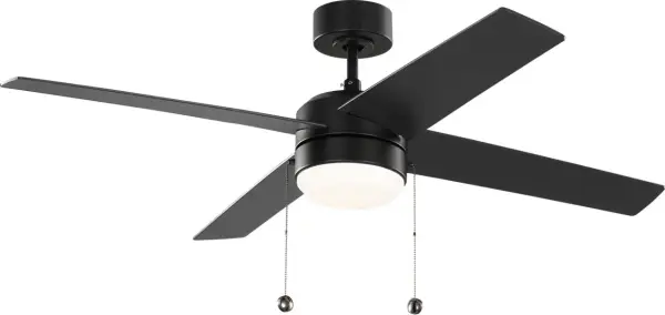 The Loni ceiling fan combines clean modern design with straightforward pull chain operation. Its 52-inch span and integrated LED lighting make it ideal for medium-sized rooms seeking both style and function.