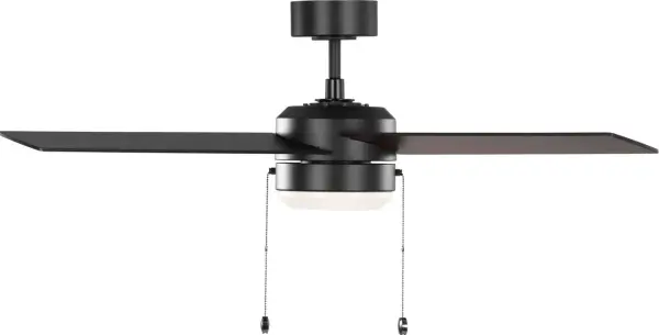 Loni 52" LED Pull Chain Ceiling Fan in Midnight Black - Image 3