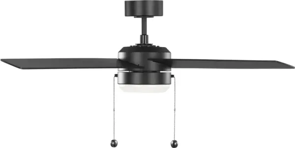 Loni 52" LED Pull Chain Ceiling Fan in Midnight Black - Image 5
