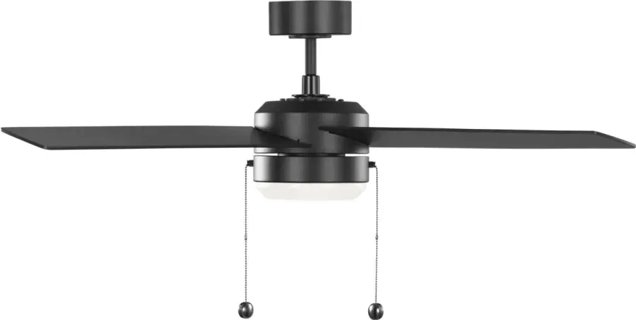 Loni 52" LED Pull Chain Ceiling Fan in Midnight Black - Image 5