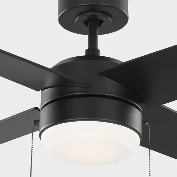 Loni 52" LED Pull Chain Ceiling Fan in Midnight Black - Image 6