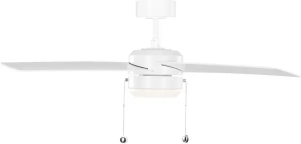 Loni 52" LED Pull Chain Ceiling Fan in Matte White - Image 3