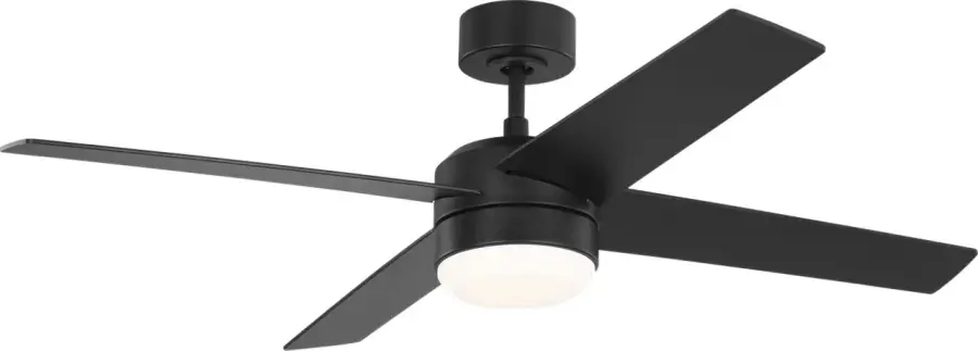 Loni 52" LED Ceiling Fan in Midnight Black - Image 1