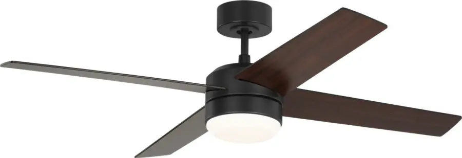 Loni 52" LED Ceiling Fan in Midnight Black - Image 2