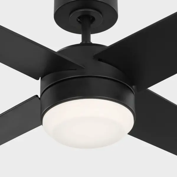 Loni 52" LED Ceiling Fan in Midnight Black - Image 3