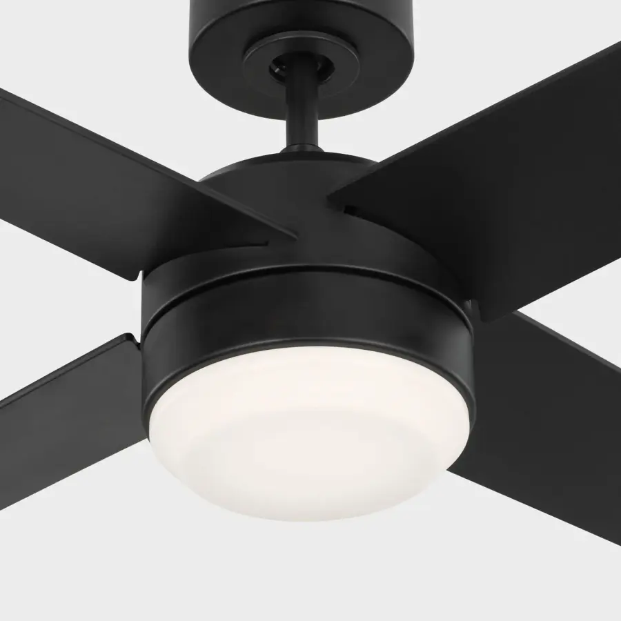 Loni 52" LED Ceiling Fan in Midnight Black - Image 3