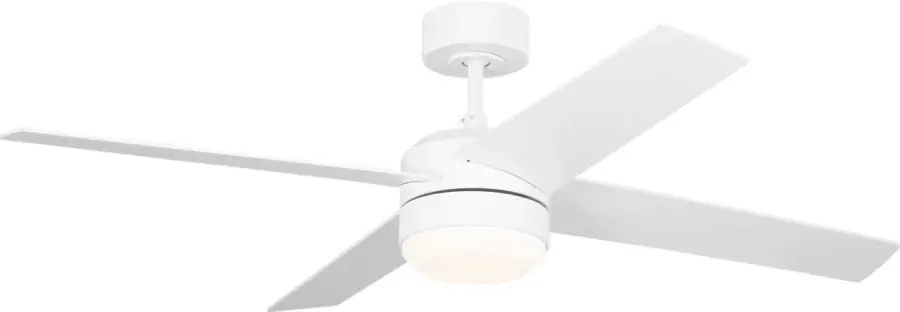 Loni 52" LED Ceiling Fan in Matte White - Image 1