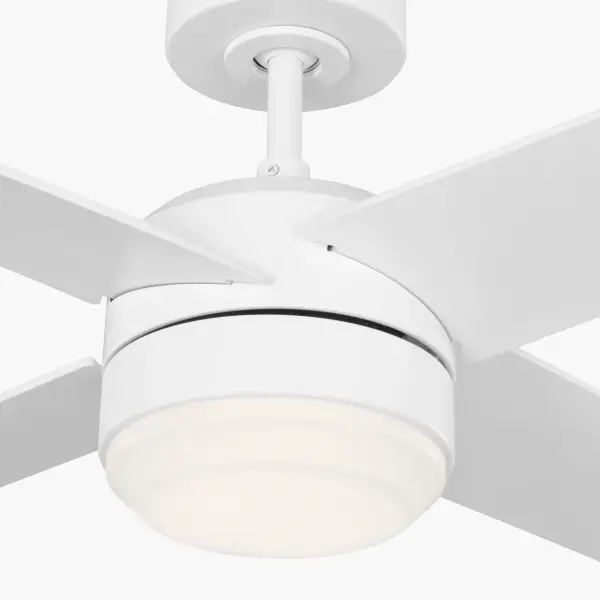 The Loni 52" LED Fan delivers contemporary design with practical functionality. Its sleek four-blade profile and integrated LED lighting provide excellent air circulation and energy-efficient illumination in a clean, minimalist package. - alternate view