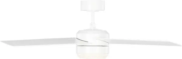 Loni 52" LED Ceiling Fan in Matte White - Image 3