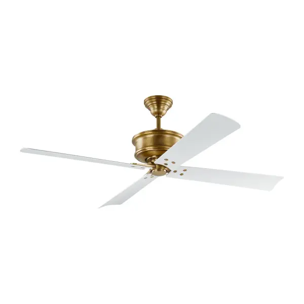 The Subway ceiling fan by Chapman & Myers delivers powerful performance with sleek aesthetics. Its clean blade design and concealed motor housing create a refined look, while the 6-speed motor and 6767 CFM airflow provide superior comfort.