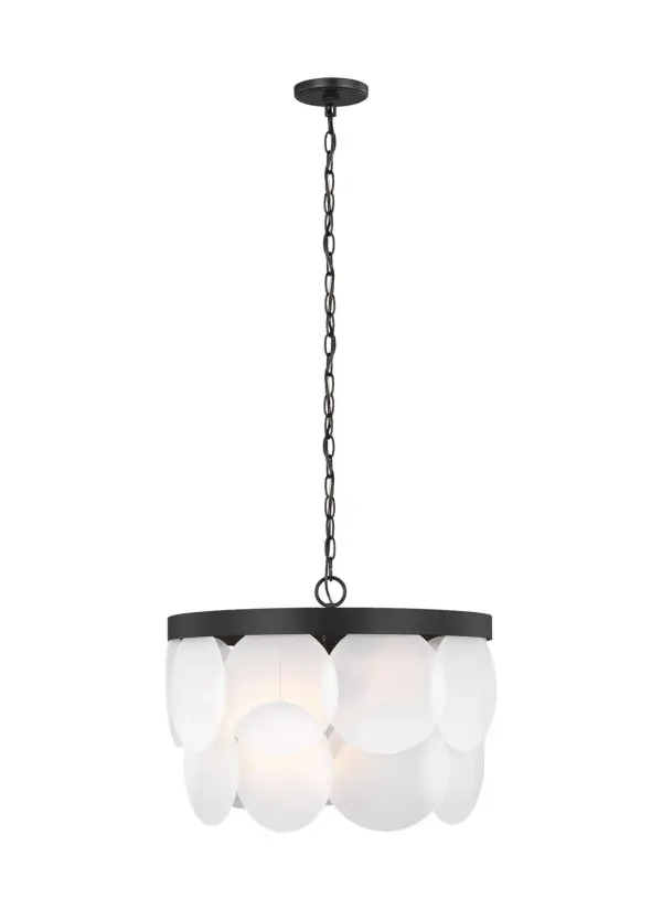 Mellita Six Light Pendant in Midnight Black