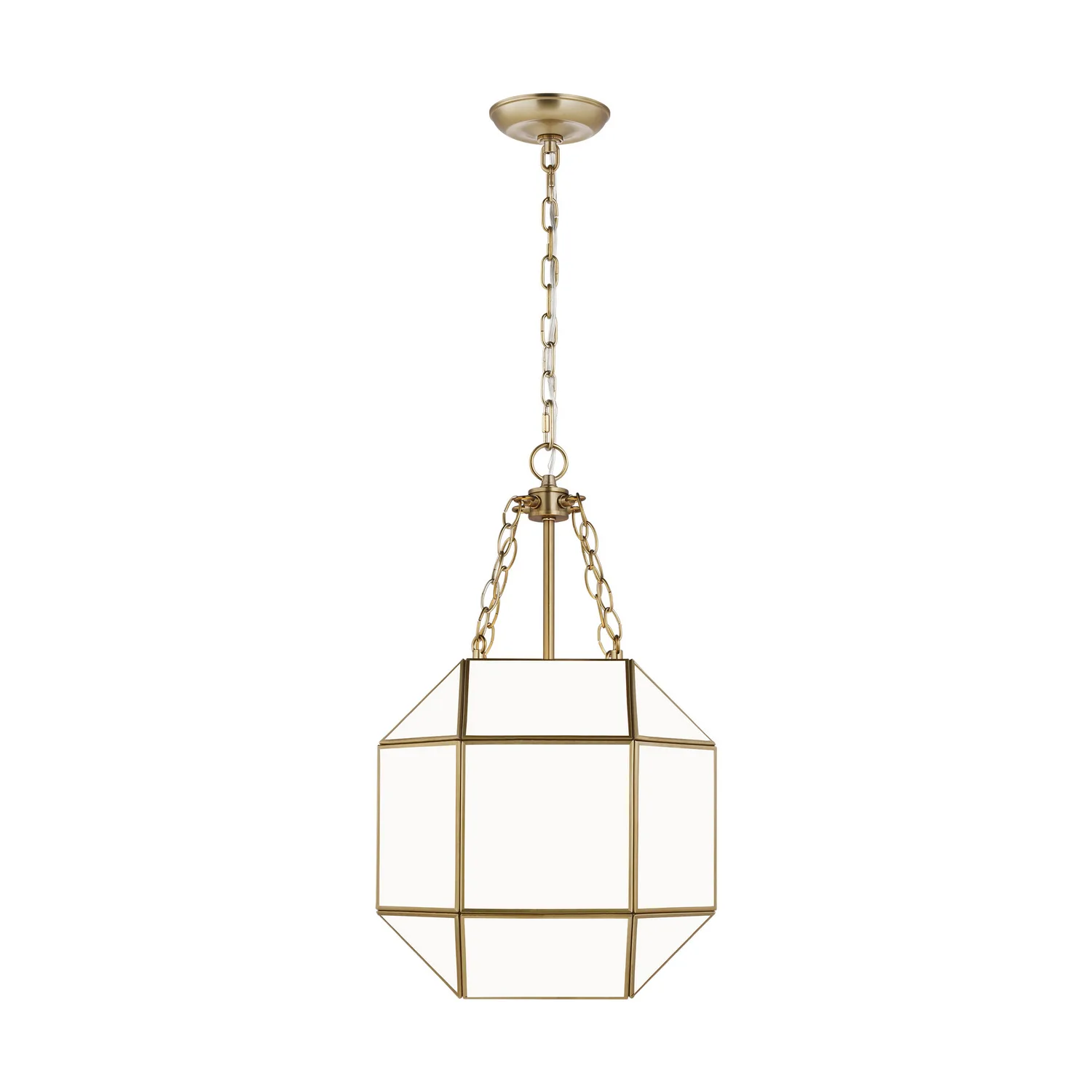 Morrison Three Light Lantern in Satin Brass