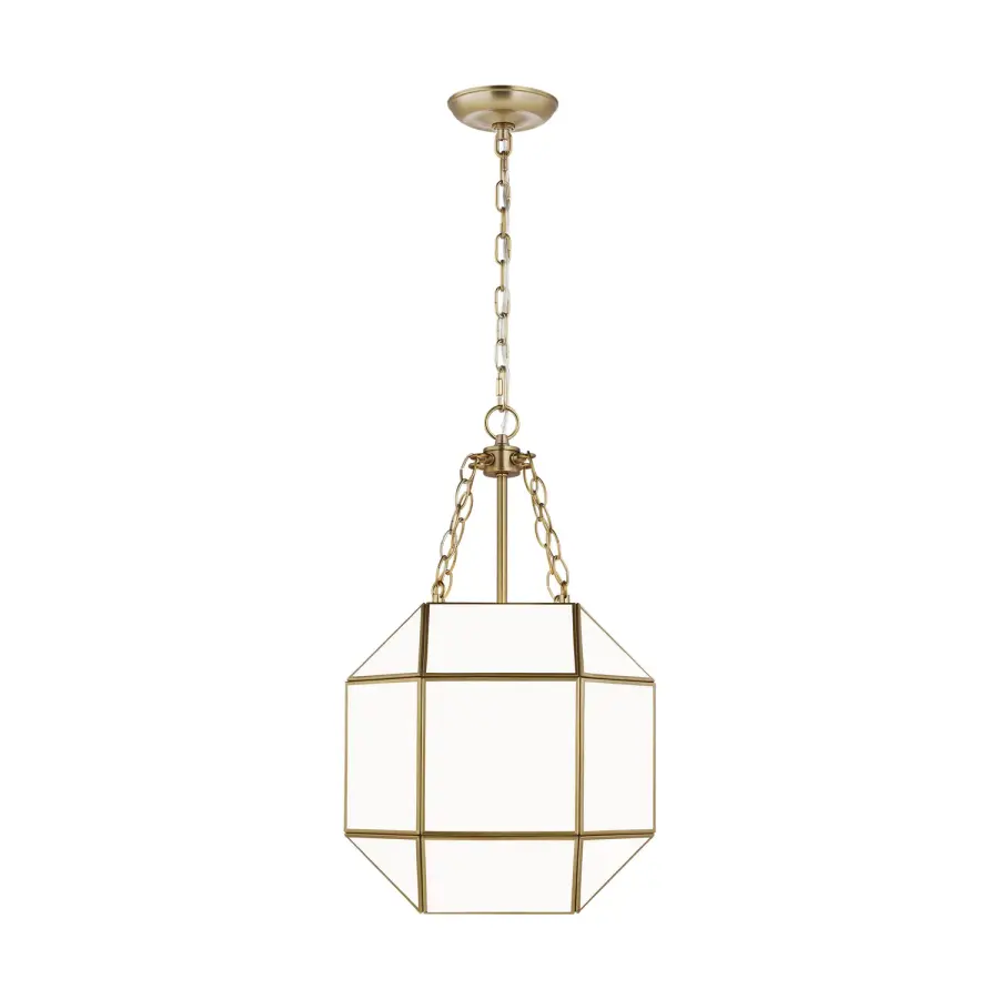 Morrison Three Light Lantern in Satin Brass