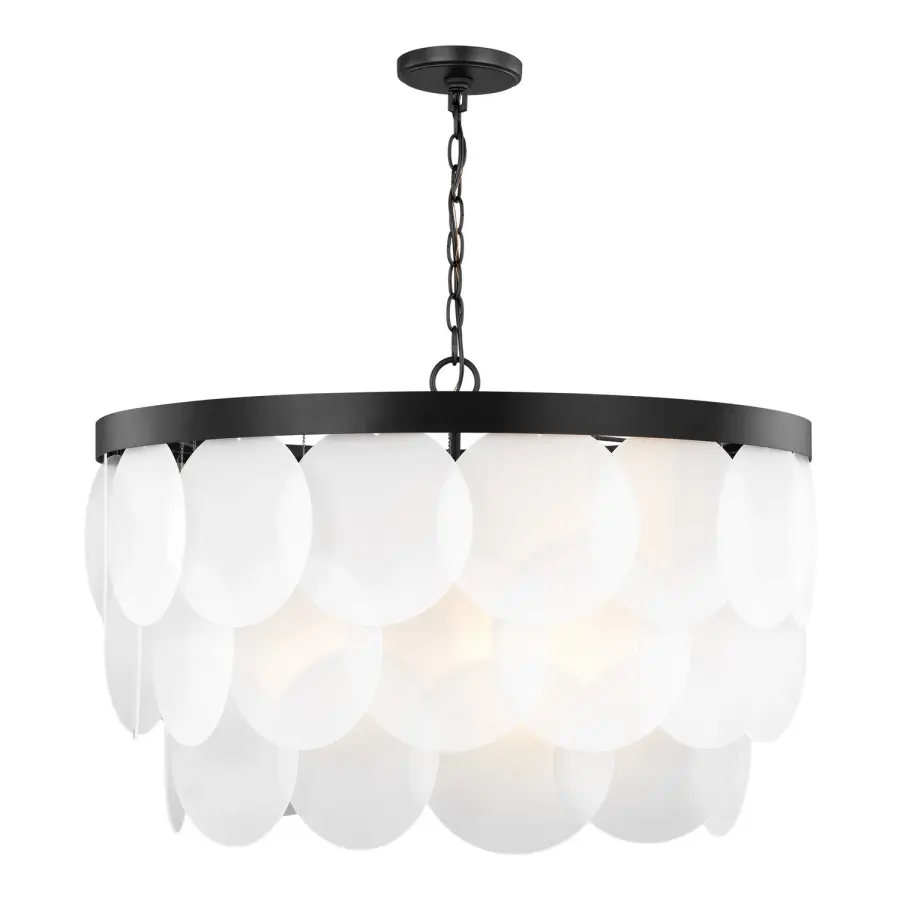 Mellita Eight Light Pendant in Midnight Black