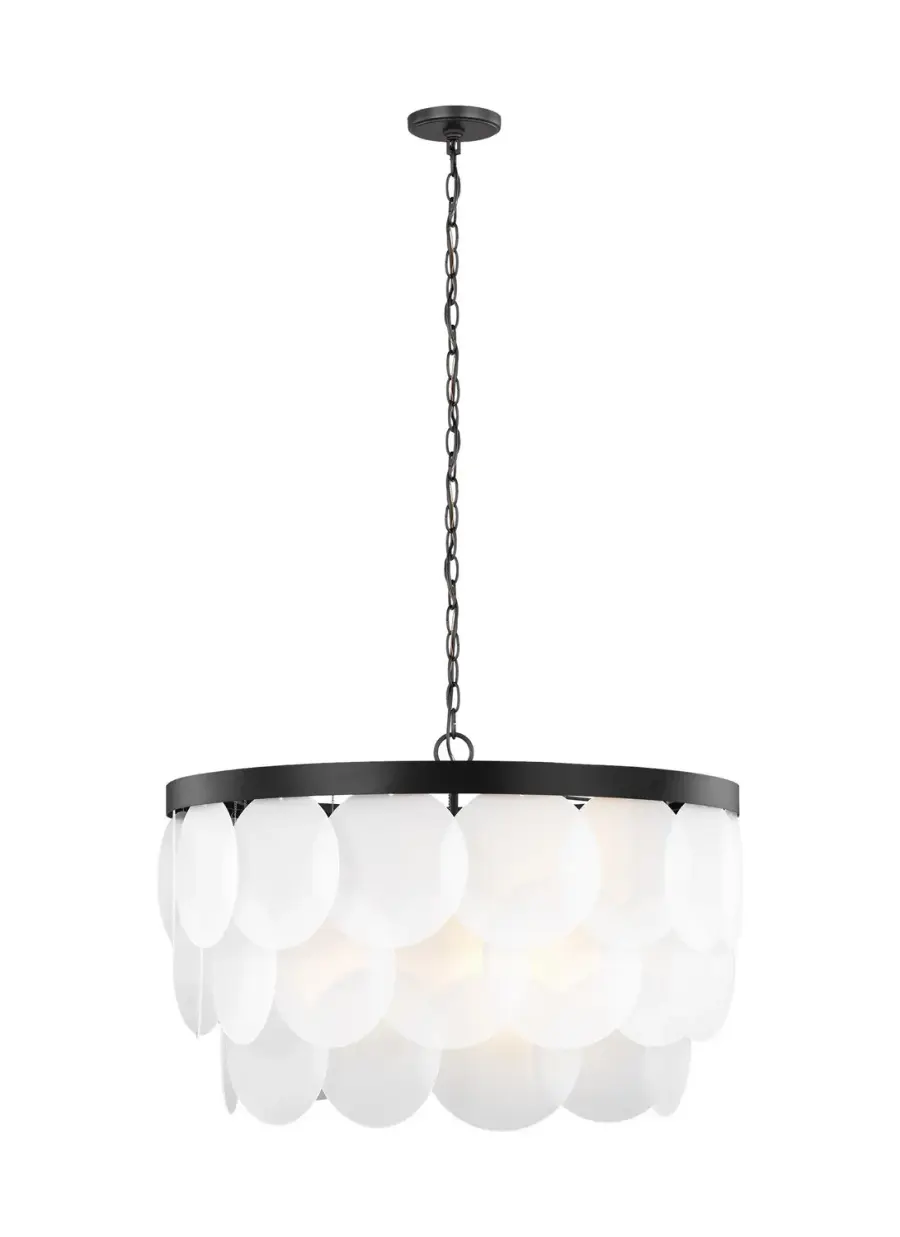 Mellita Eight Light Pendant in Midnight Black