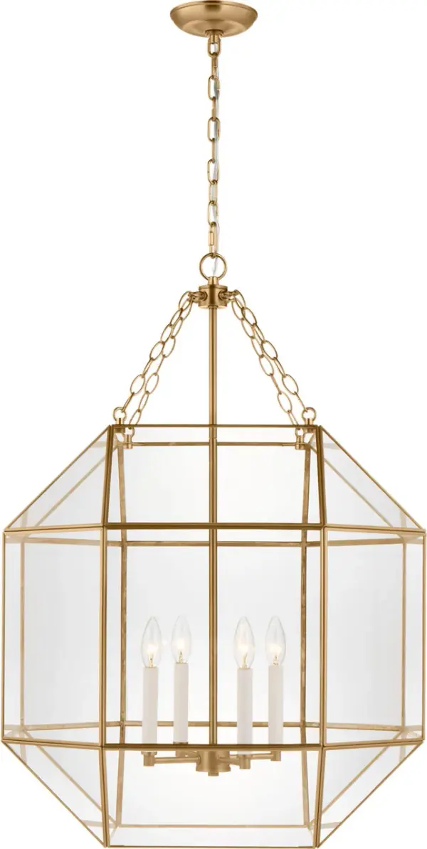Morrison Four Light Lantern in Satin Brass - Image 2