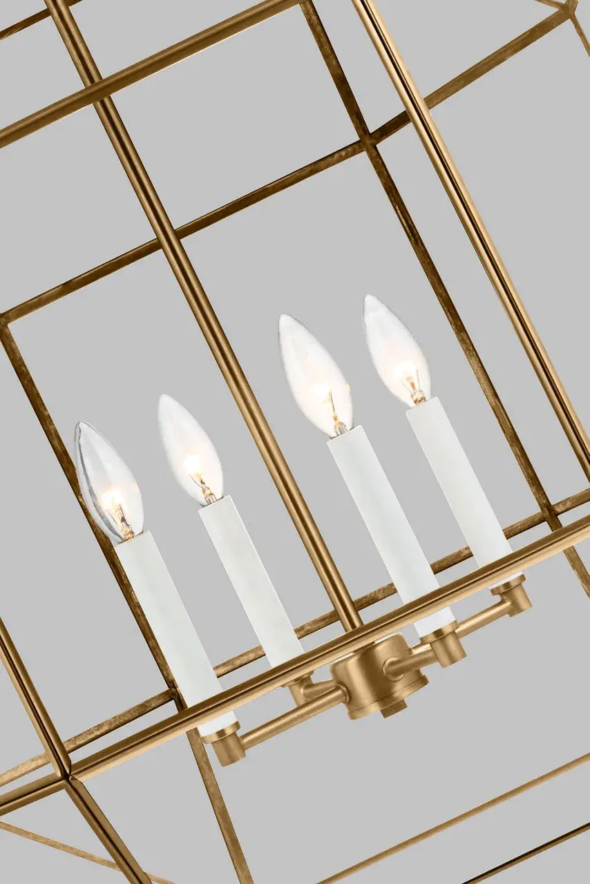 Morrison Four Light Lantern in Satin Brass - Image 3
