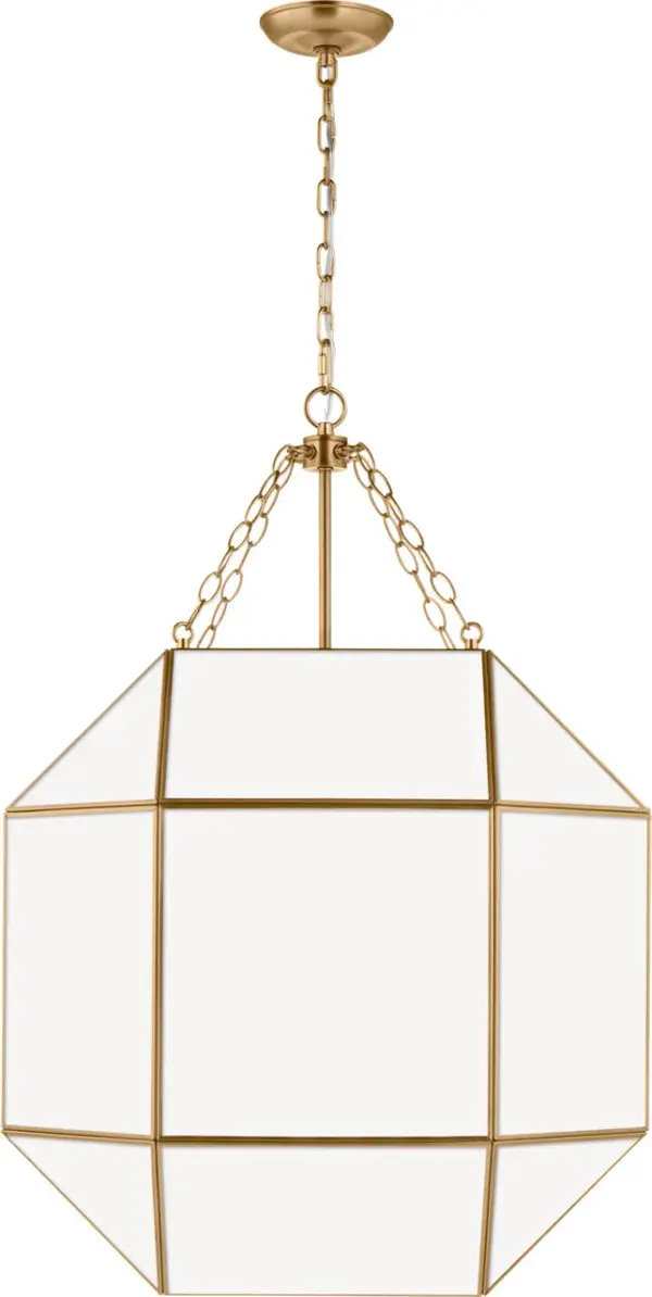 Morrison Four Light Lantern in Satin Brass - Image 1