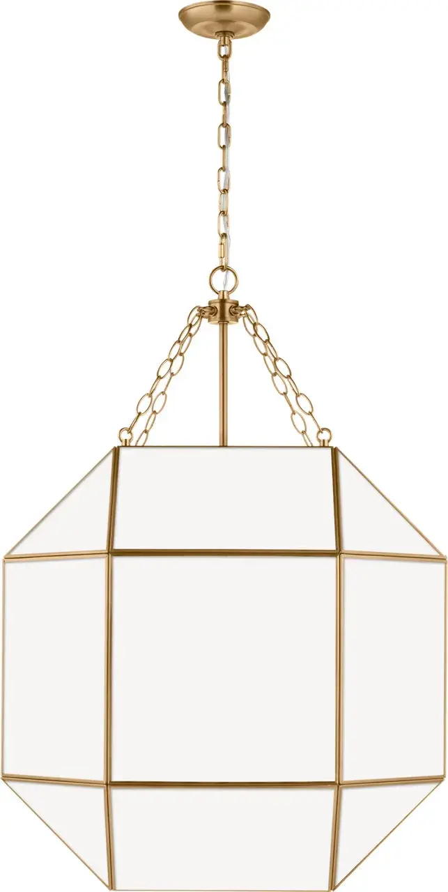 Morrison Four Light Lantern in Satin Brass - Image 1