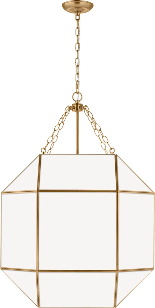 Morrison Four Light Lantern in Satin Brass