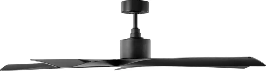 Aspen Coastal 56" Ceiling Fan with Light Kit in Midnight Black - Image 2
