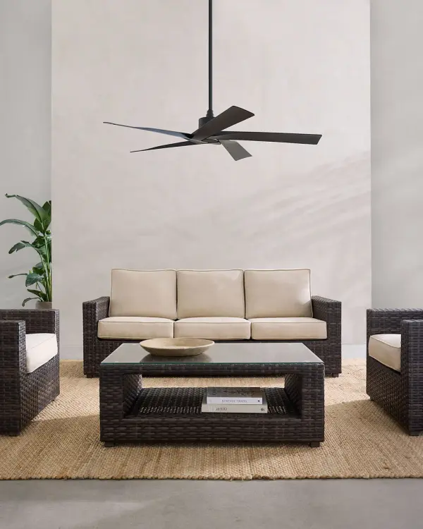 Aspen Coastal 56" Ceiling Fan with Light Kit in Midnight Black - Image 5