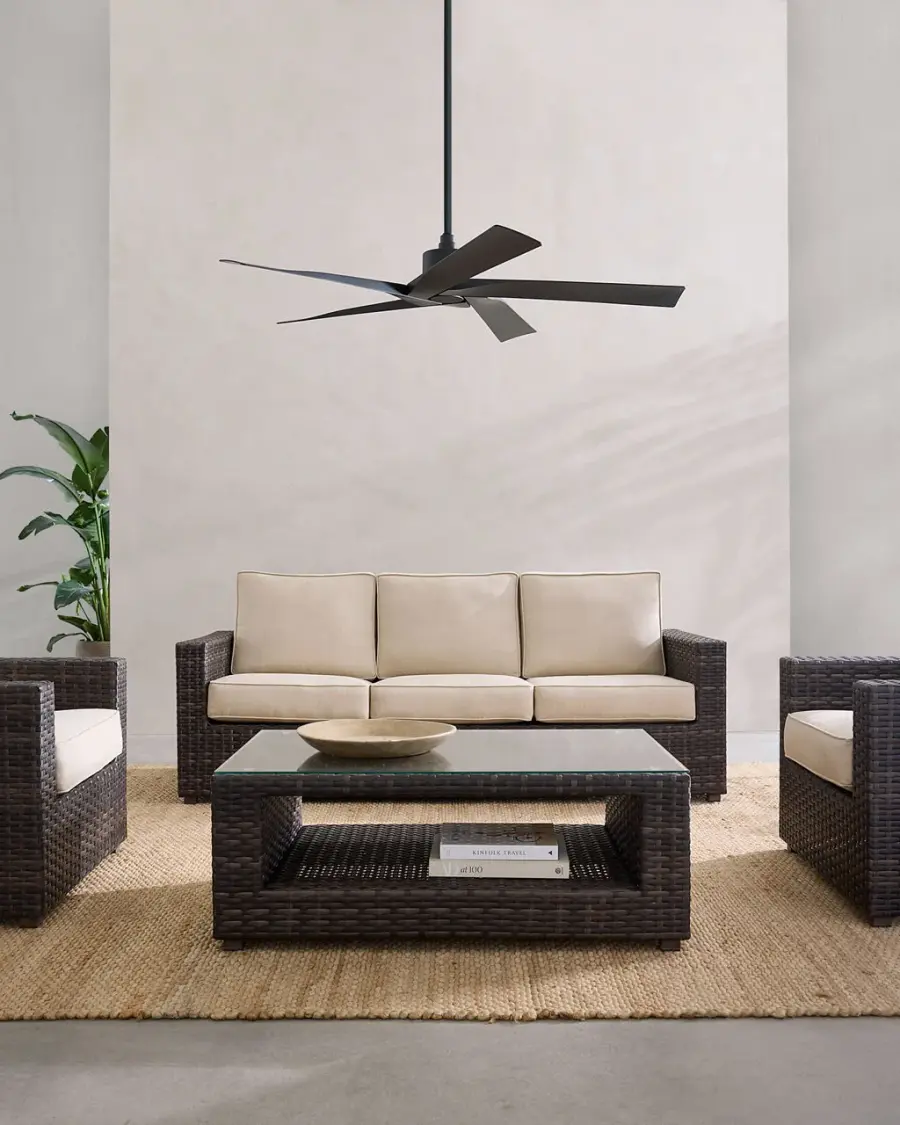 Aspen Coastal 56" Ceiling Fan with Light Kit in Midnight Black - Image 5