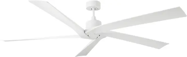 The Aspen Coastal 70" ceiling fan combines modern minimalist aesthetics with marine-grade durability. Its curved blades and clean symmetry create an elegant coastal vibe, while the 6-speed remote and reversible motor provide year-round comfort.