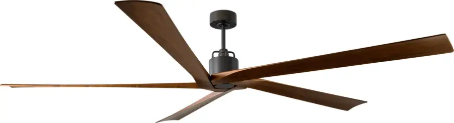 Aspen 84" Ceiling Fan in Aged Pewter with Dark Walnut Blades - Image 1