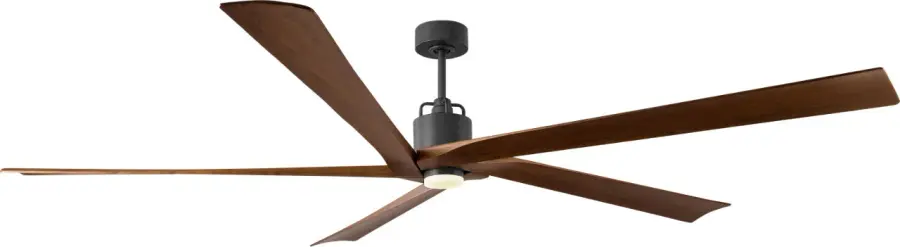 Aspen 84" Ceiling Fan in Aged Pewter with Dark Walnut Blades - Image 2