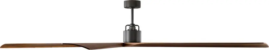 Aspen 84" Ceiling Fan in Aged Pewter with Dark Walnut Blades - Image 4