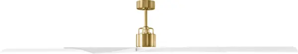 Aspen 84" Ceiling Fan in Burnished Brass with Matte White Blades - Image 4
