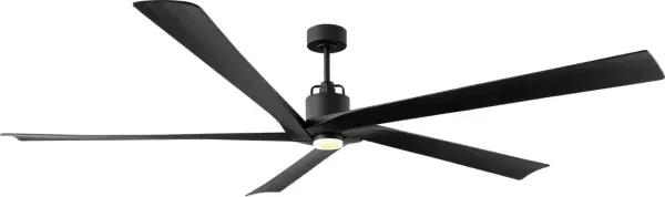 The Aspen 84" is the largest in its family, combining substantial airflow capacity with elegant curved blades and clean symmetry. Perfect for grand spaces requiring both powerful circulation and refined aesthetics.