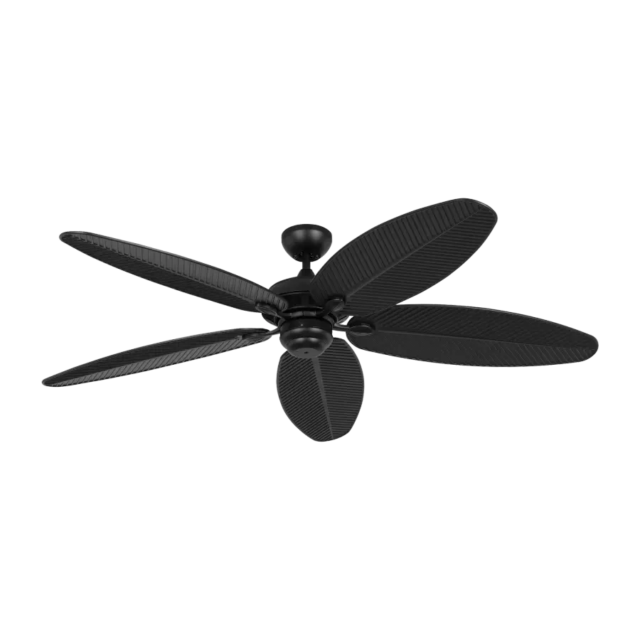 Tropical-Inspired 60" Outdoor Fan with Palm Leaf Blades - Image 1