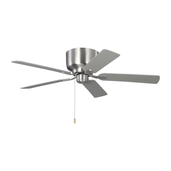 The Linden 52" Hugger delivers reliable performance and impressive value with its flush-mount design ideal for rooms with low ceilings. Features three-speed operation, reversible blades, and a clean transitional aesthetic.