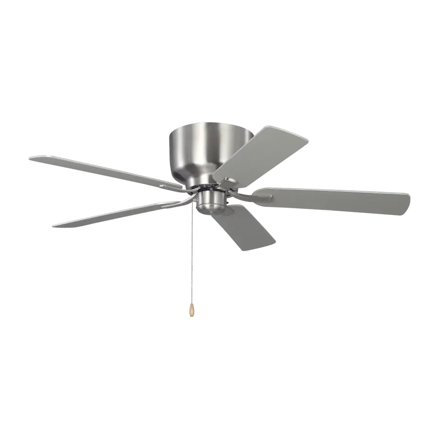 Linden 52" Hugger Ceiling Fan in Brushed Steel - Image 1