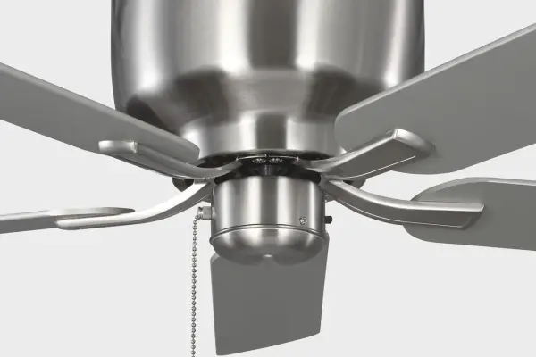 Linden 52" Hugger Ceiling Fan in Brushed Steel - Image 9