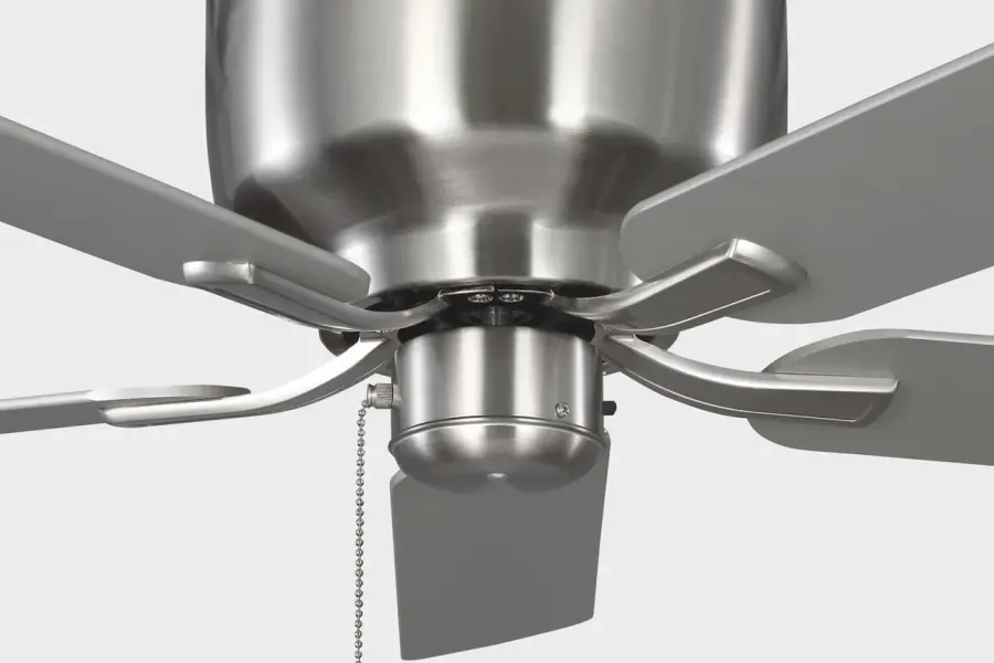 Linden 52" Hugger Ceiling Fan in Brushed Steel - Image 9