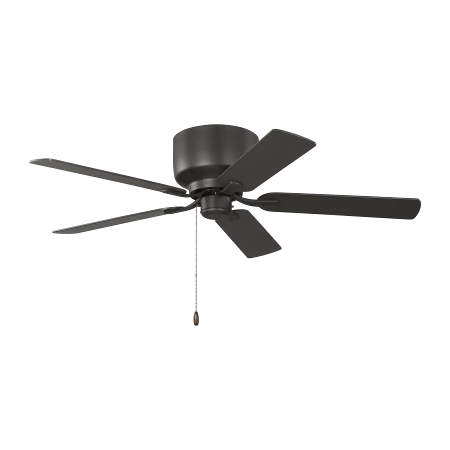 Linden 52" Hugger Ceiling Fan in Bronze with American Walnut Blades - Image 1
