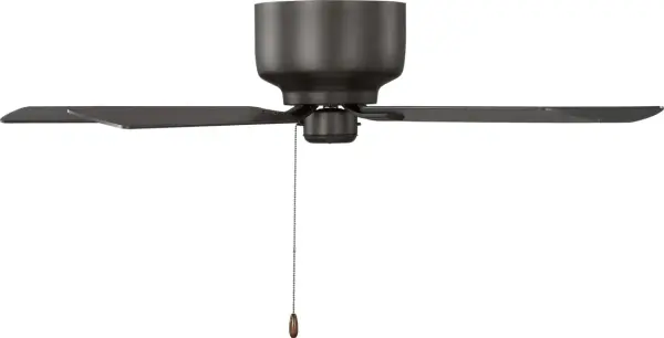 The Linden 52" Hugger delivers impressive value with its three-speed motor and reversible blades. Perfect for rooms with low ceilings, this flush-mount fan combines reliable year-round performance with classic styling. - alternate view