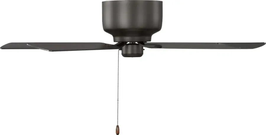 Linden 52" Hugger Ceiling Fan in Bronze with American Walnut Blades - Image 2