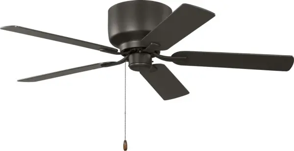 Linden 52" Hugger Ceiling Fan in Bronze with American Walnut Blades - Image 3