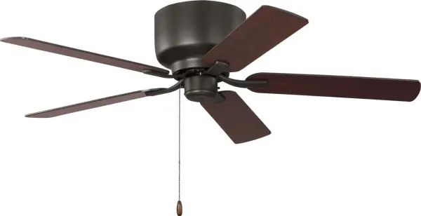 Linden 52" Hugger Ceiling Fan in Bronze with American Walnut Blades - Image 4