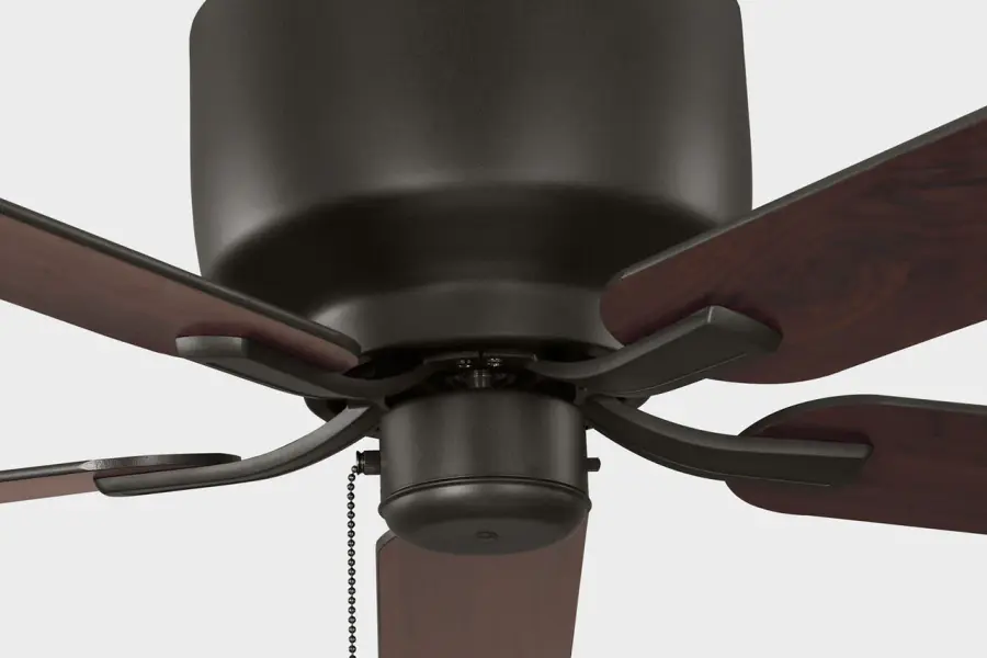 Linden 52" Hugger Ceiling Fan in Bronze with American Walnut Blades - Image 5