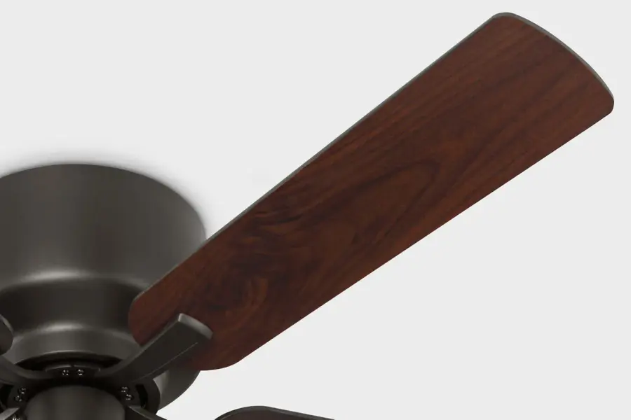 Linden 52" Hugger Ceiling Fan in Bronze with American Walnut Blades - Image 6