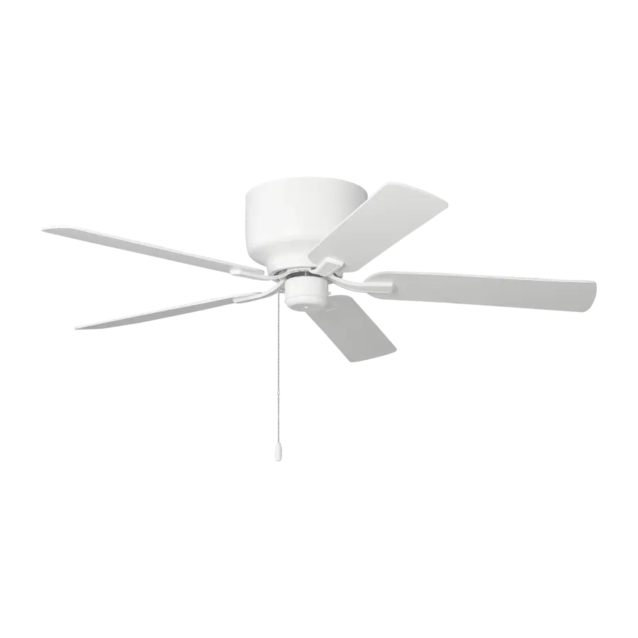 Linden 52" Hugger Ceiling Fan in Matte White - Image 1