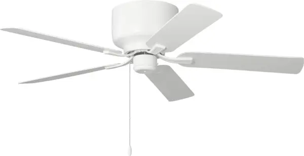Linden 52" Hugger Ceiling Fan in Matte White - Image 3