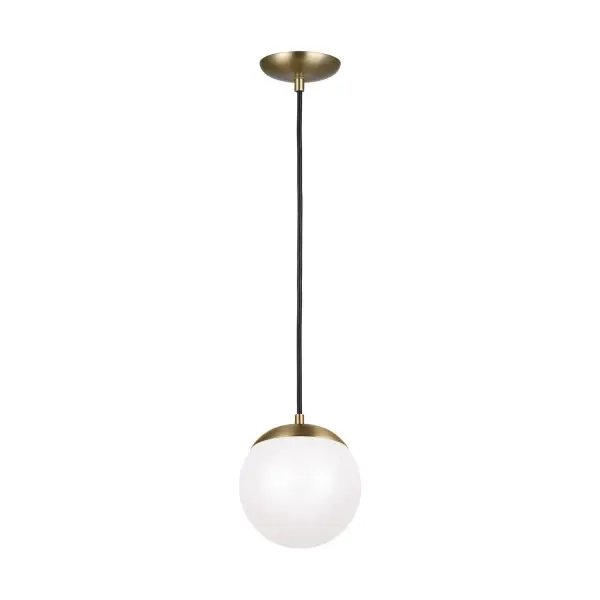 A classic 8-inch globe pendant that's been refined over 50 years. The satin brass finish and smooth white glass create soft, diffused light perfect for intimate spaces. Adjustable cord height and integrated LED make it practical and energy-efficient.