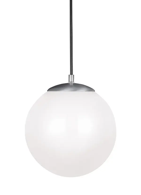 A classic 10-inch globe pendant that's been refined over 50 years. The smooth white glass diffuses LED light beautifully while the satin aluminum finish adds contemporary sophistication. Adjustable cord height makes it versatile for various spaces.