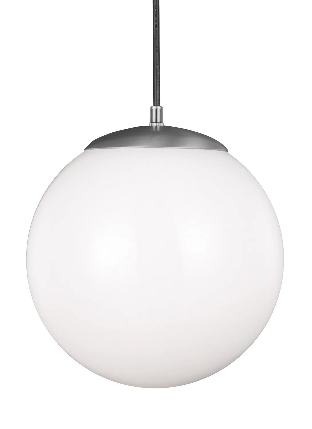 Leo Hanging Globe One Light Pendant in Satin Aluminum